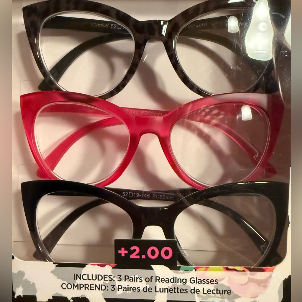 Betsey Johnson NWT Qty of 6 Assorted Reading Glasses +200 Lenses Strength - Picture 4 of 9